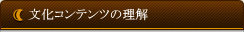 文化コンテンツの理解